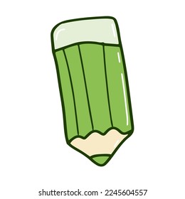Pencil flat icon. doodle Single high quality outline symbol of graduation for web design or mobile app. Thin line signs of education for design logo, visit card . Outline logo of school