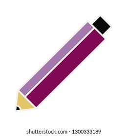 Pencil flat icon, education, drawing, sketch. illustration vector.