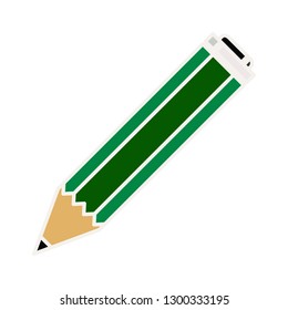 Pencil flat icon, education, drawing, sketch. illustration vector.