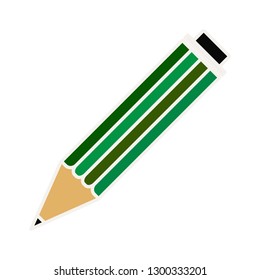 Pencil flat icon, education, drawing, sketch. illustration vector.