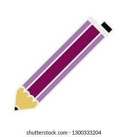 Pencil flat icon, education, drawing, sketch. illustration vector.
