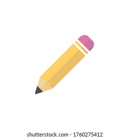 Pencil Flat Icon Illustration Design Vector Template And Logo