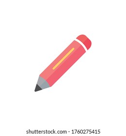 Pencil Flat Icon Illustration Design Vector Template And Logo
