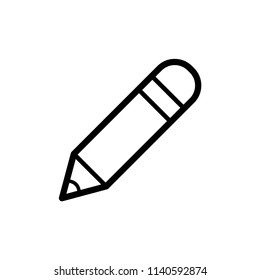 Pencil flat icon, logo of school.