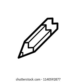 Pencil flat icon, logo of school.