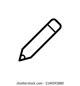 Pencil flat icon, logo of school.