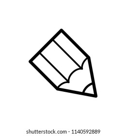 Pencil flat icon, logo of school.