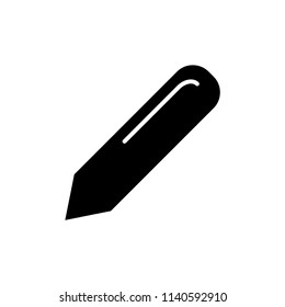 Pencil flat icon, logo of school.