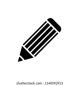 Pencil flat icon, logo of school.