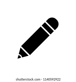 Pencil flat icon, logo of school.