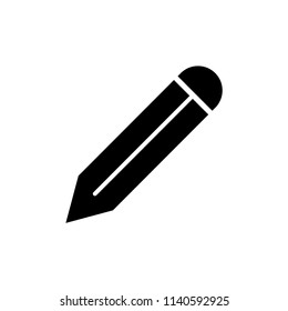 Pencil flat icon, logo of school.