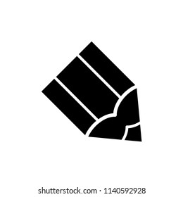 Pencil flat icon, logo of school.