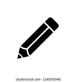 Pencil flat icon, logo of school.