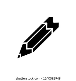 Pencil flat icon, logo of school.