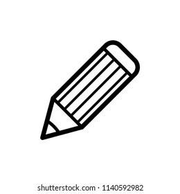 Pencil flat icon, logo of school.