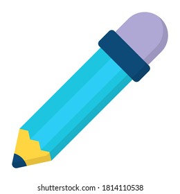 pencil flat icon , photography and digital art flat vector design