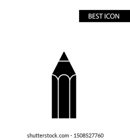 Pencil flat icon. Single high quality outline symbol of graduation for web design or mobile app.