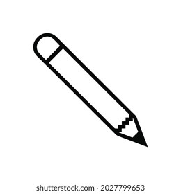 Pencil flat icon. Single high quality outline symbol of graduation for web design or mobile app. Thin line signs of education for design logo, visit card, etc. Outline logo of school