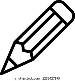 Icono de lápiz plano. Símbolo de esquema único de alta calidad de graduación para diseño web o aplicación móvil..eps