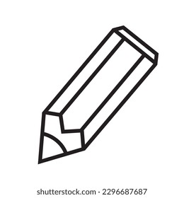 Pencil flat icon. Single high quality outline symbol of graduation for web design or mobile app. Thin line signs of education for design logo, visit card, etc. Outline logo of school