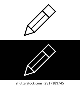 Pencil flat icon. Single high quality outline symbol of graduation for web design or mobile app. Thin line signs of education for design logo, visit card, etc. Outline logo of school