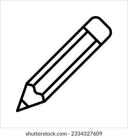 Pencil flat icon. Single high quality outline symbol of graduation for web design or mobile app. vector illustration on white background