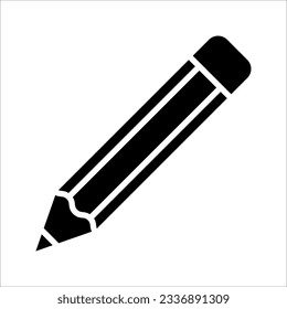 Pencil flat icon. Single high quality outline symbol of graduation for web design or mobile app. vector illustration on white background