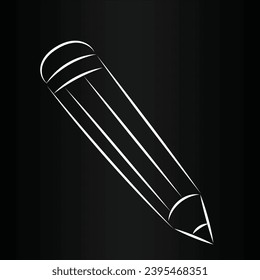 Pencil flat icon. Single high quality outline symbol of graduation for web design or mobile app. Thin line signs of education for design logo, visit card, etc. Outline logo of school