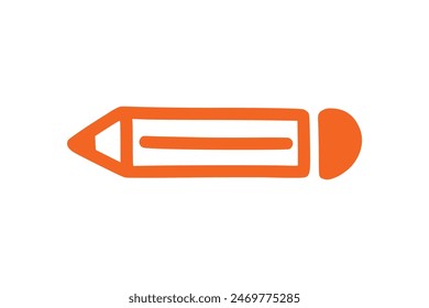 Pencil flat icon. Single high quality outline symbol of graduation for web design or mobile app. Thin line signs of education for design logo, visit card, etc. Outline logo of school