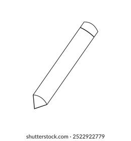 Pencil flat icon. Single high quality outline symbol of graduation for web design or mobile app. Thin line signs of education for design logo, visit card, etc. Outline logo of school