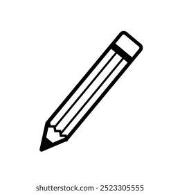 Pencil flat icon. Single high quality outline symbol of graduation for web design or mobile app. Thin line signs of education for design logo, visit card, etc. Outline logo of school.