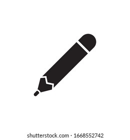 Icono plano de lápiz. Adecuado para diseño de sitios web, logotipo, aplicación, plantilla y ui. EPS vectorial editable 10.