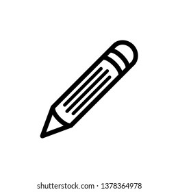 pencil flat icon vector