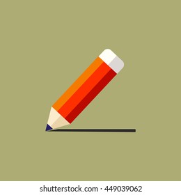 Pencil flat icon vector