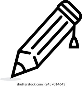 Pencil flat icon vector clip art design object. Single high quality outline symbol of graduation for web design or mobile app.