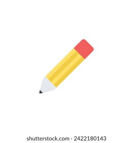 Pencil flat icon, vector icon on white background, EPS 10