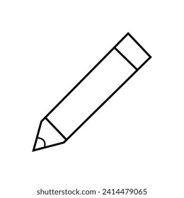 Pencil flat icon vetor.Single high quality outline symbol of graduation for web design or mobile app.Pencil writing message icon in flat black line style, isolated on white background.eps file 4.