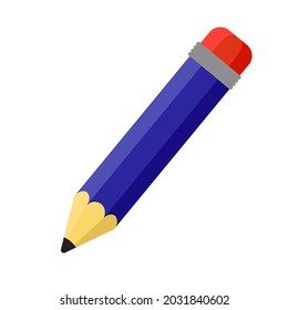  pencil in flat style. pencil icon. vector illustration