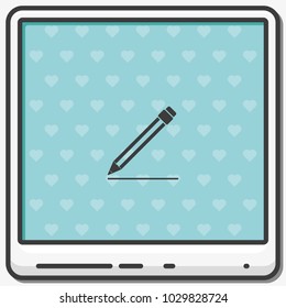 Pencil flat vector icon.