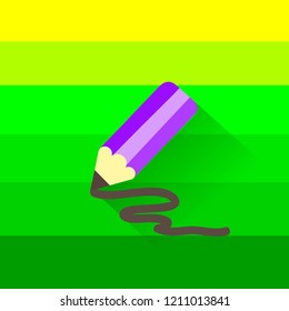 Pencil . Flat vector icon