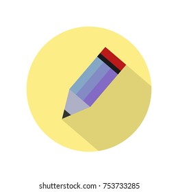 Pencil. Flat vector icon, flat design