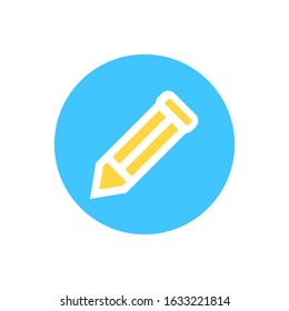 pencil flat vector icon - ui icon vector