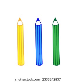 Pencil flat vector illustration. Education concept, back to school