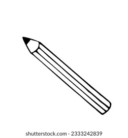 Ilustración vectorial plana de lápiz. Concepto de educación, de vuelta a la escuela