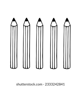 Pencil flat vector illustration. Education concept, back to school