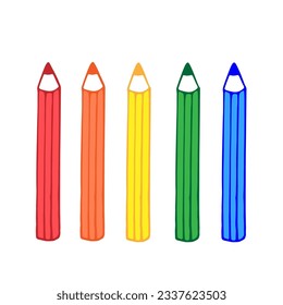 Ilustración vectorial plana de lápiz. Concepto de educación, de vuelta a la escuela