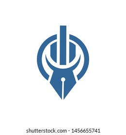 pencil with geometric logo template