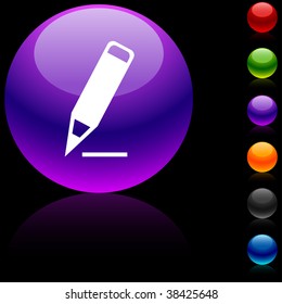 Icono lustrador de lápiz. Ilustración vectorial.