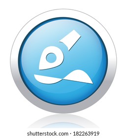 Pencil glossy round vector buttons