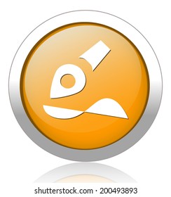 Pencil glossy round vector buttons